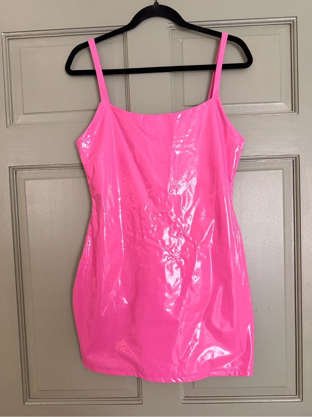 Superdown Hot Pink Vinyl Mini Dress NWT Size Medium